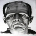 Frankenstein B&W Airbrushed on a T-Shi