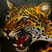Jaguar auf Leinwand